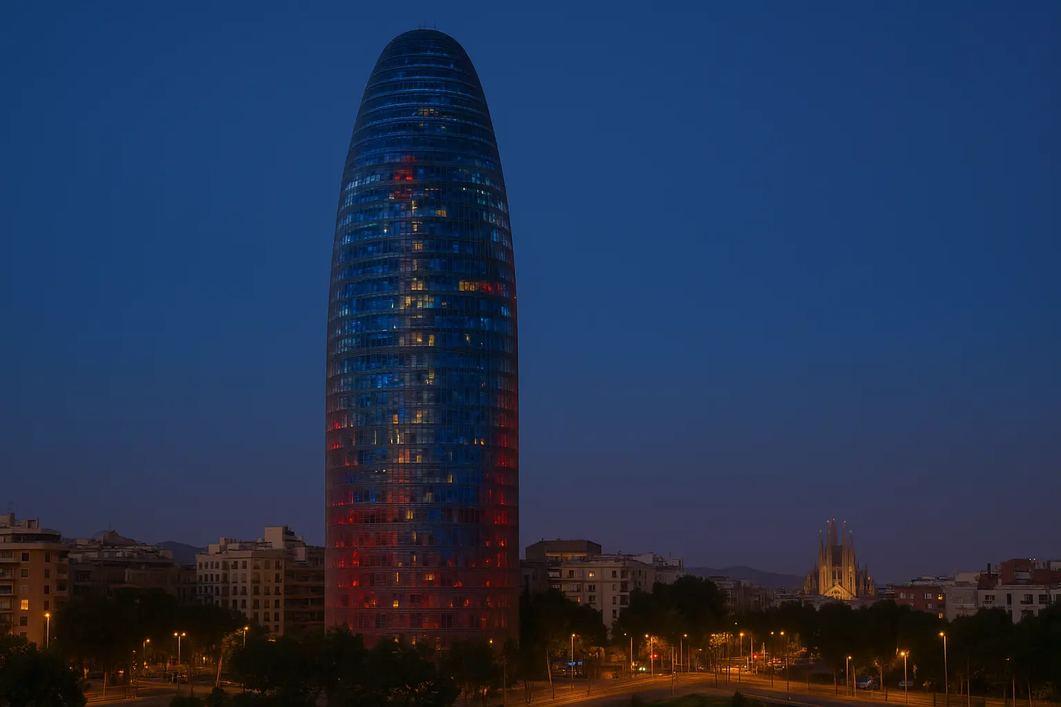 Mirador Torre Glòries observation deck with panoramic views over Barcelona