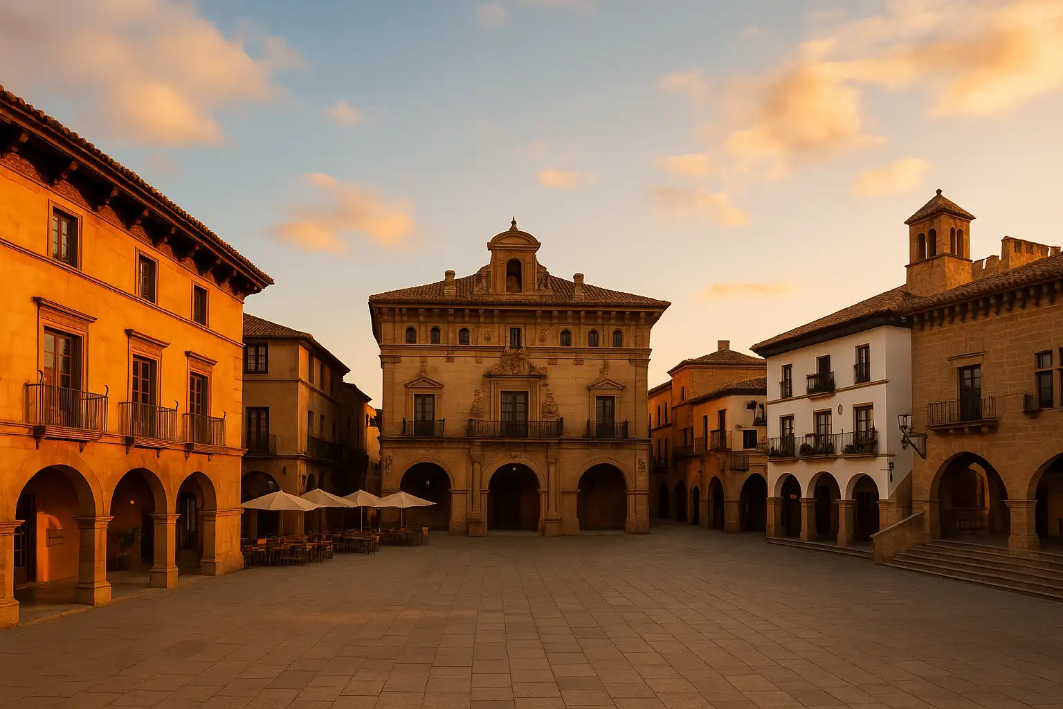 Poble Espanyol open-air museum in Barcelona with recreated plazas and traditional architecture