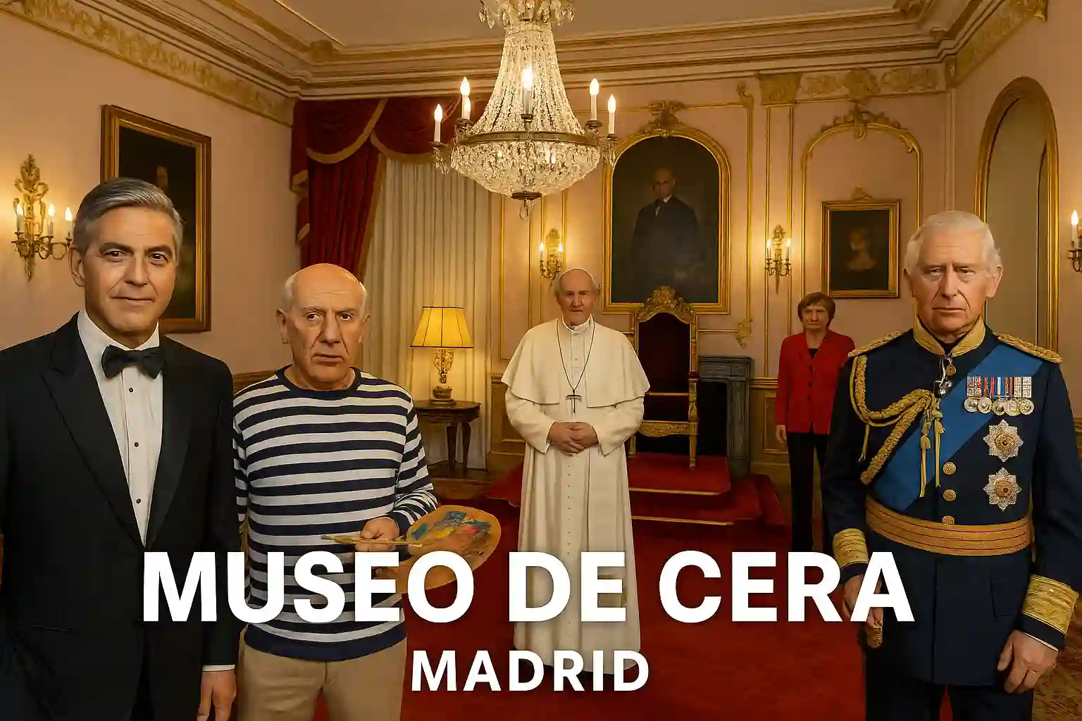 Wax Museum of Madrid with lifelike figures of famous personalities