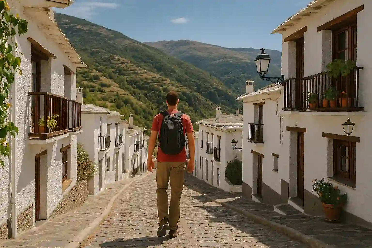 White Alpujarra villages on the slopes of the Sierra Nevada