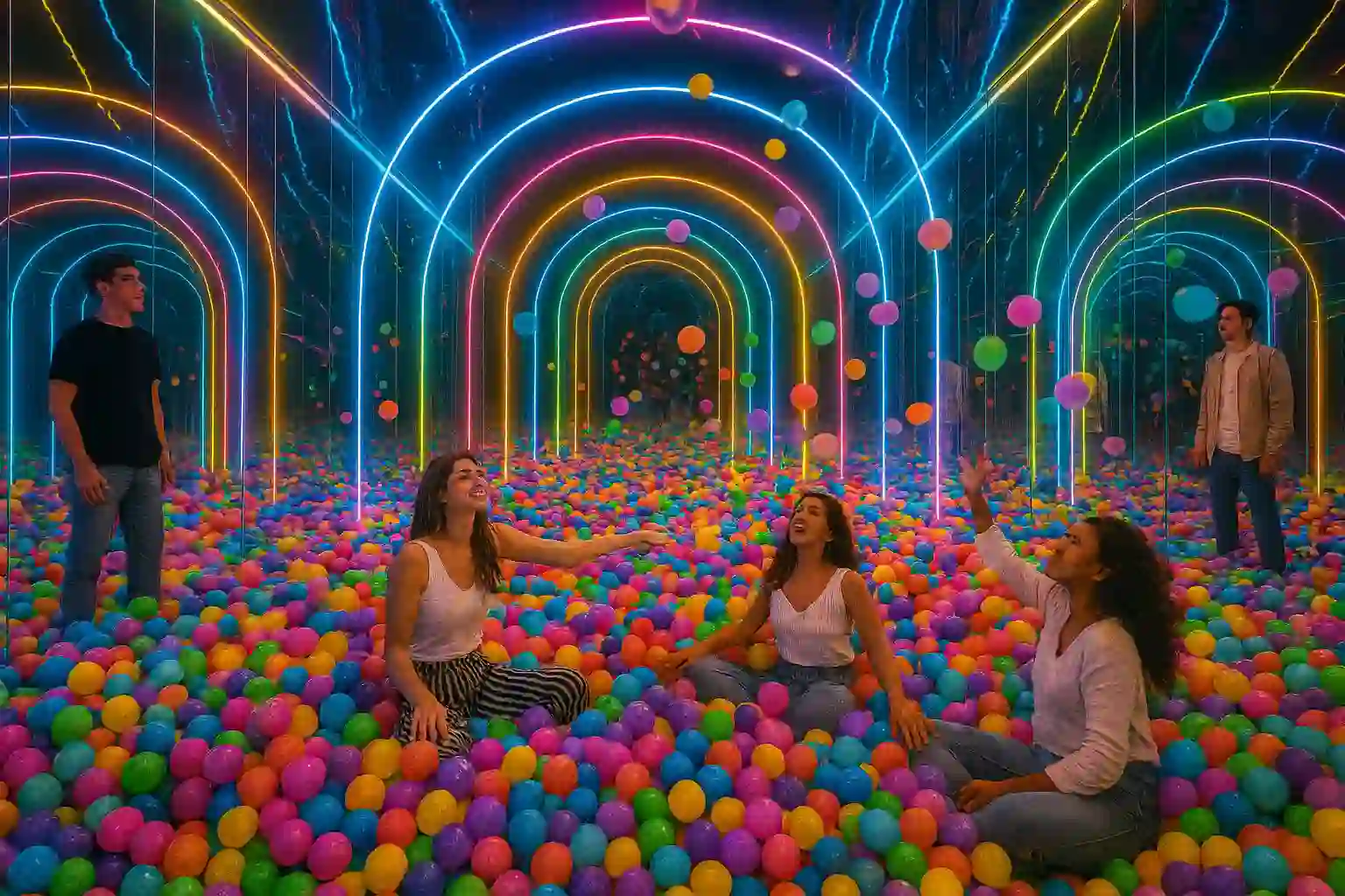 Ikono Madrid immersive art rooms with colorful installations