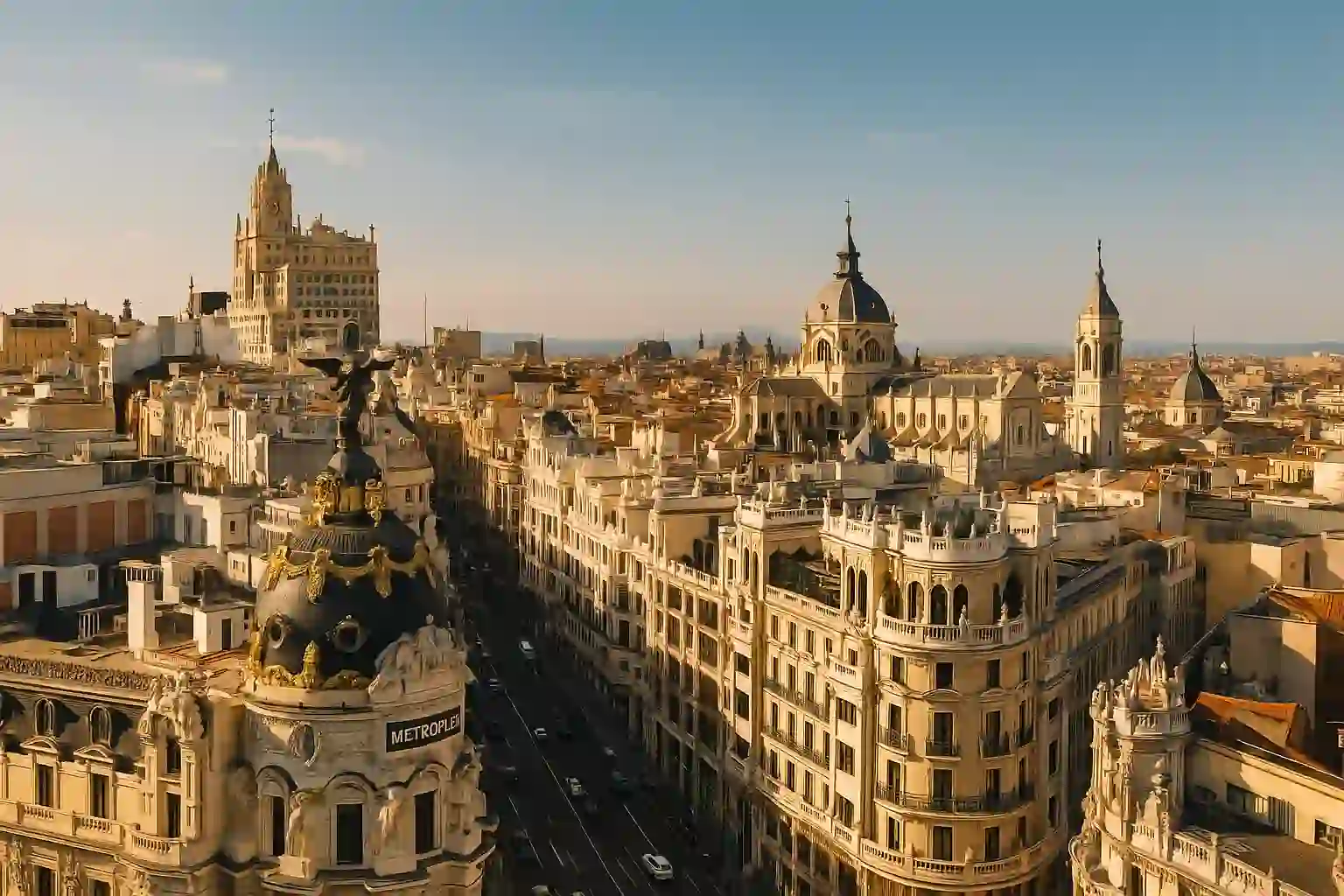 Madrid Royal Palace and historic city center with comprehensive travel guide covering Prado Museum, Reina Sofia, day trips to Toledo and Segovia, and tapas bars in La Latina neighborhood