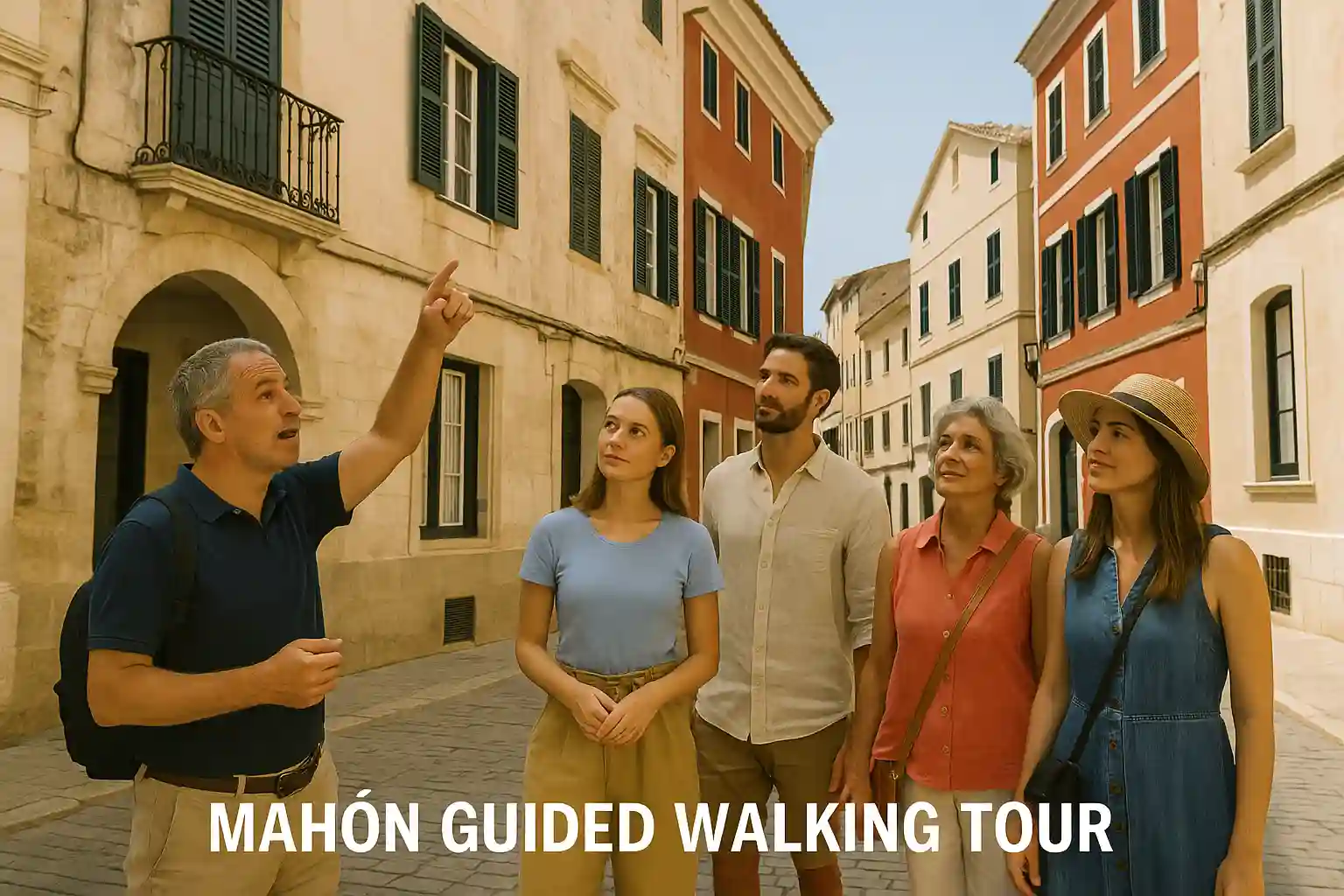 Guided walking tour through Mahón’s old town with harbour views, churches and elegant squares