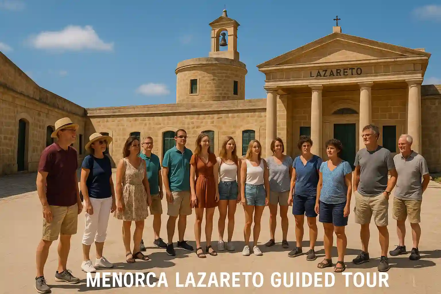 Guided tour on Lazareto Island, Menorca: neoclassical buildings and harbour views over Mahón