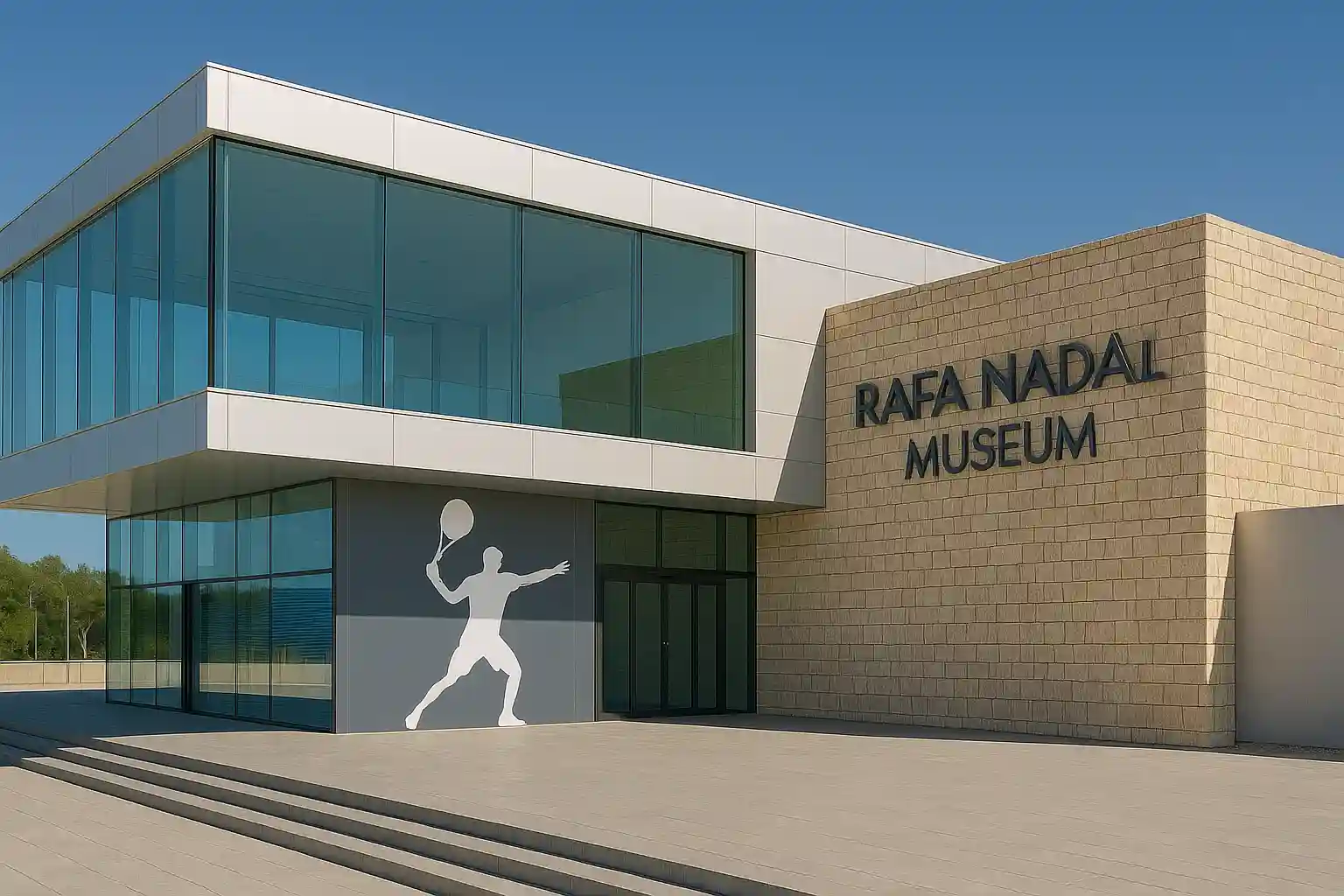 Rafa Nadal Museum in Manacor with modern facade and tennis motifs