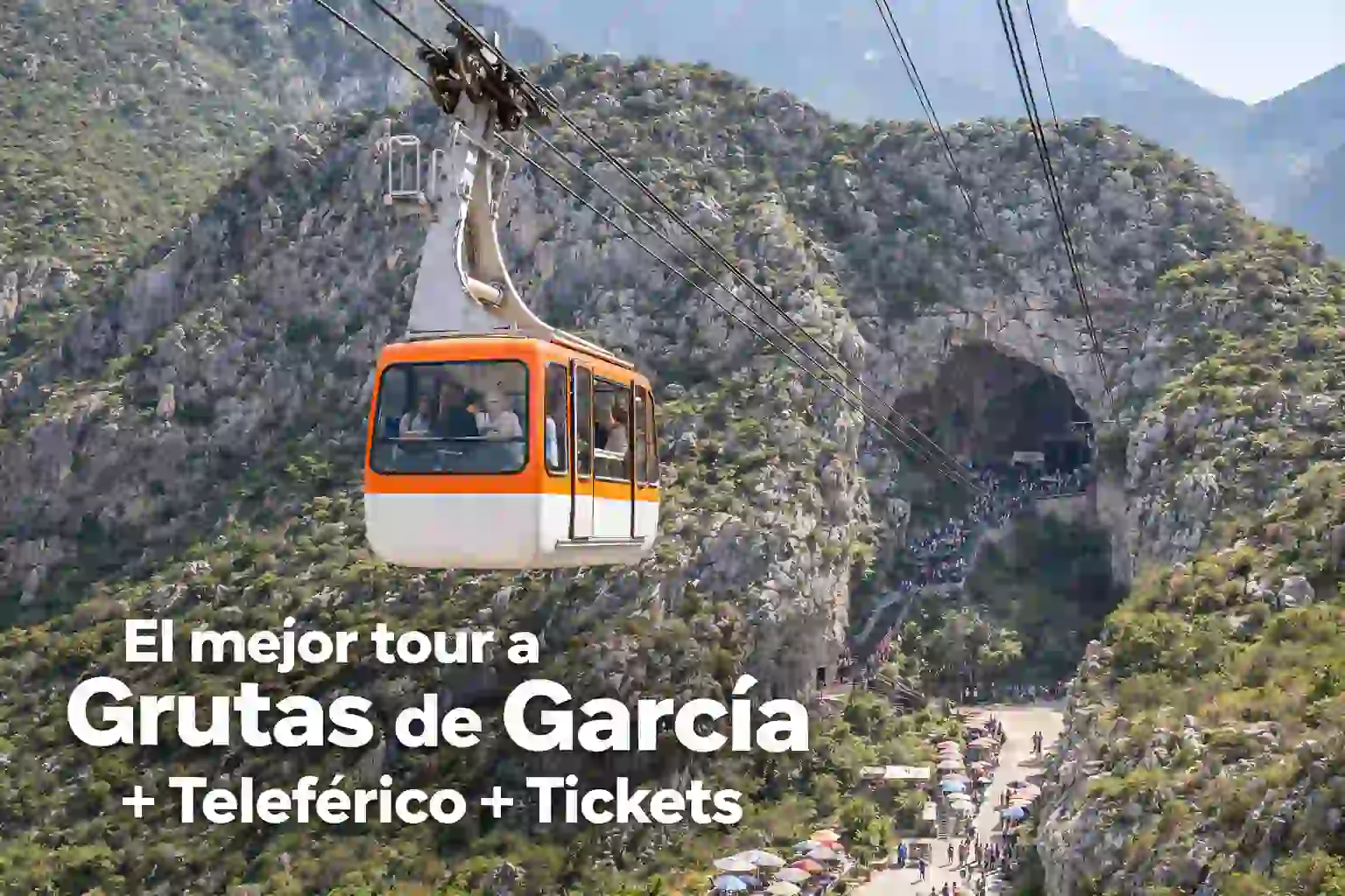 Grutas de García cave tour: dramatic stalactite formations illuminated inside ancient limestone caves near Monterrey.
