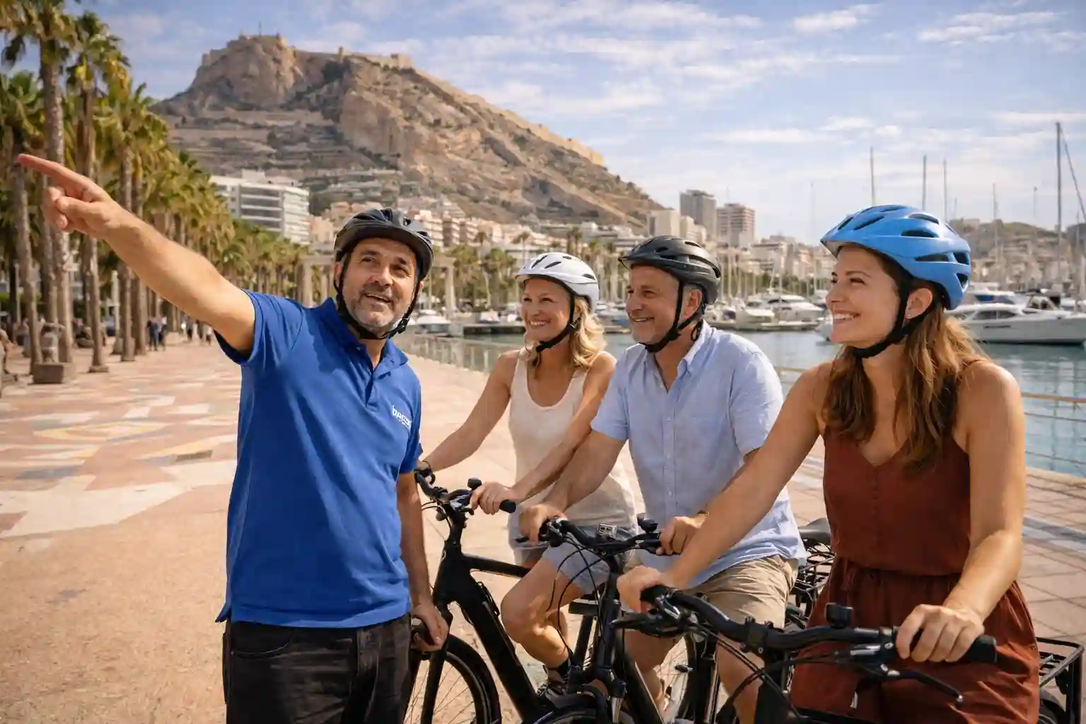 Alicante City and Beach guided bike tour — Santa Cruz old town, Postiguet Beach, Santa Barbara Castle