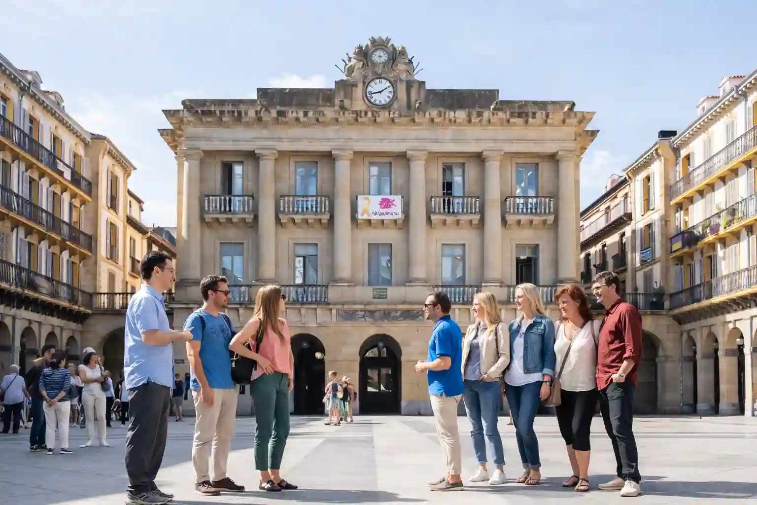 Streets of San Sebastián's Parte Vieja on a guided walking tour