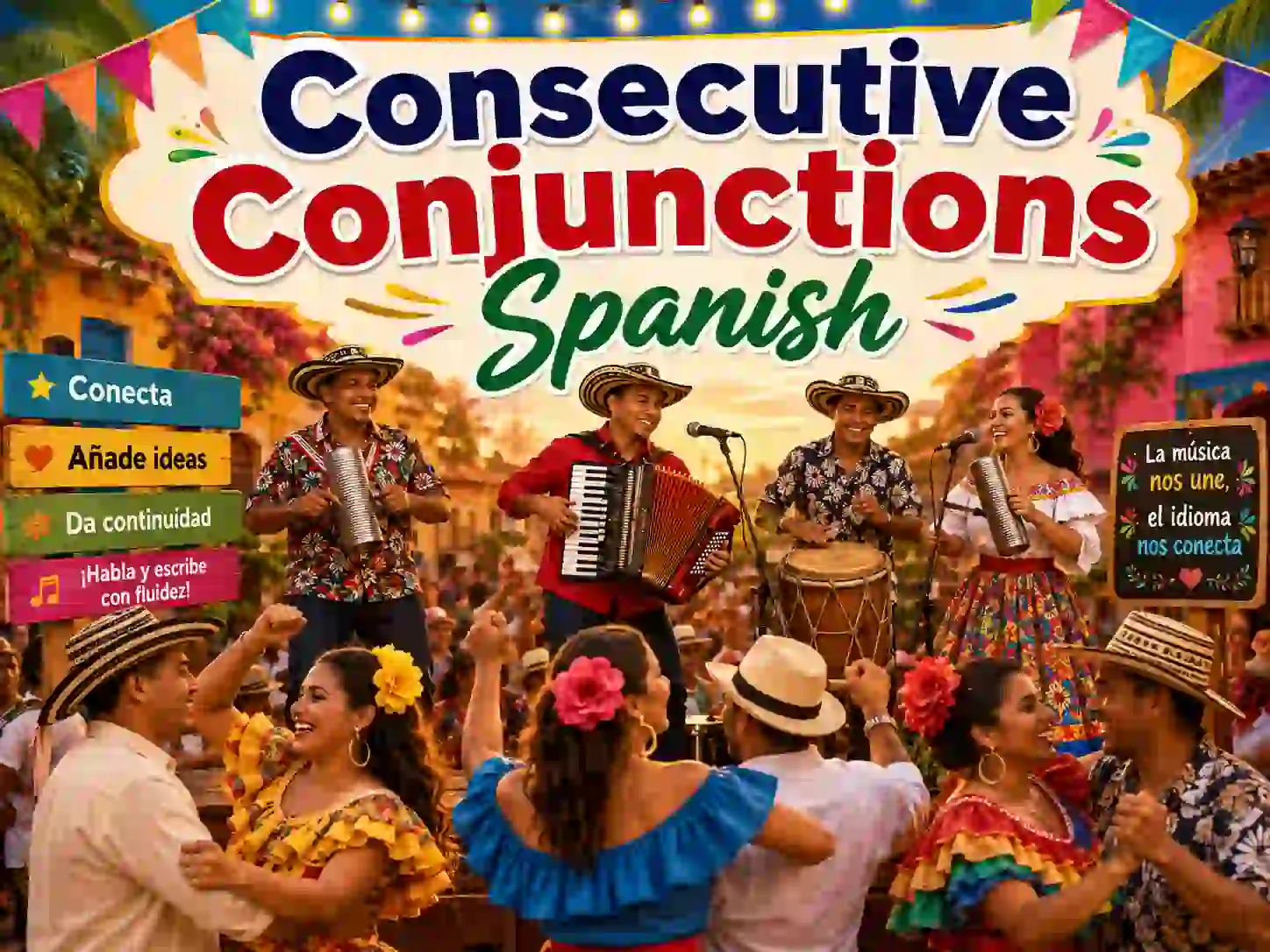 Consecutive conjunctions in Spanish with por eso por lo tanto asi que de modo que and tan que