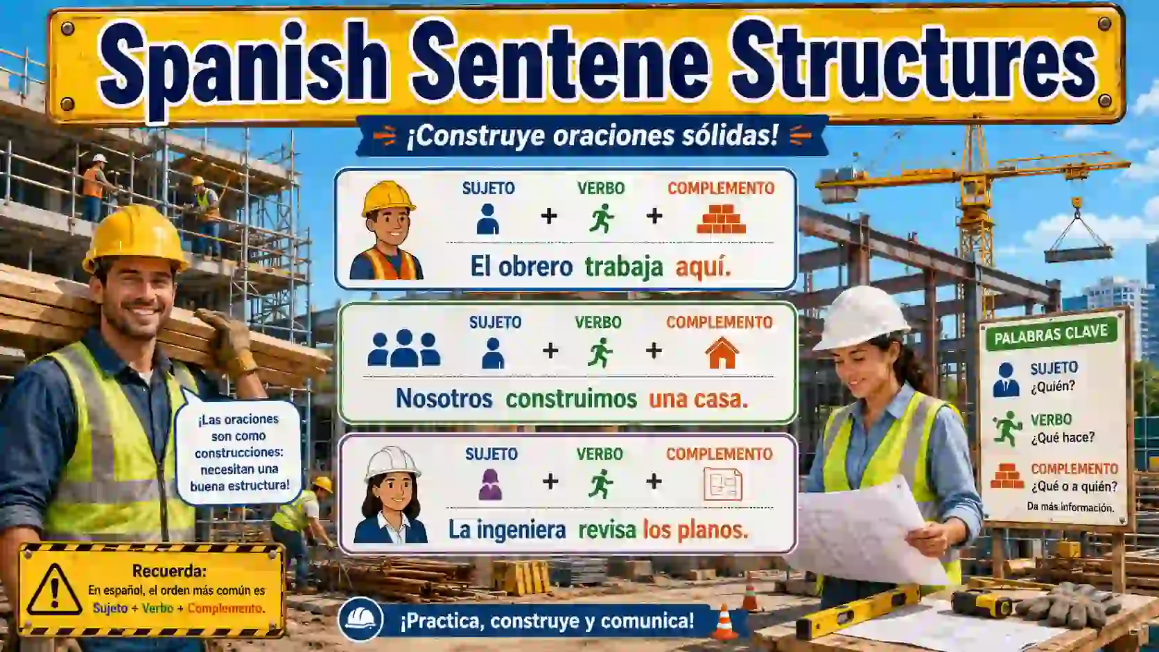 Learn Spanish sentence structures with relative clauses impersonal sentences passive voice reporting verbs and indirect speech