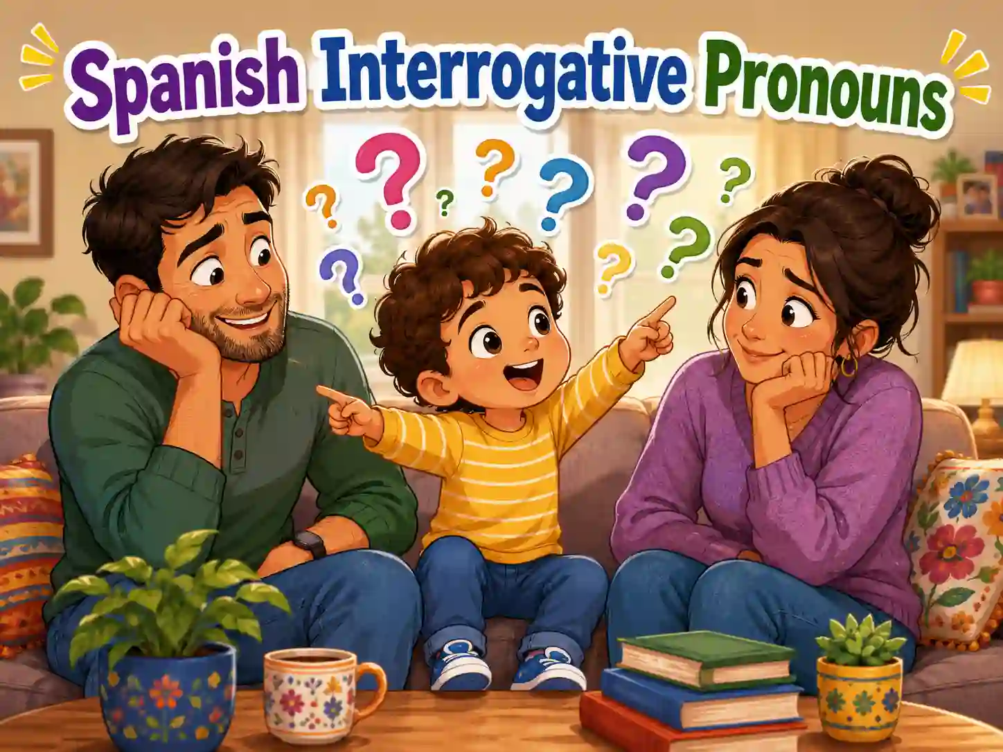 Spanish interrogative pronouns with que quien cual cuanto donde cuando como and por que