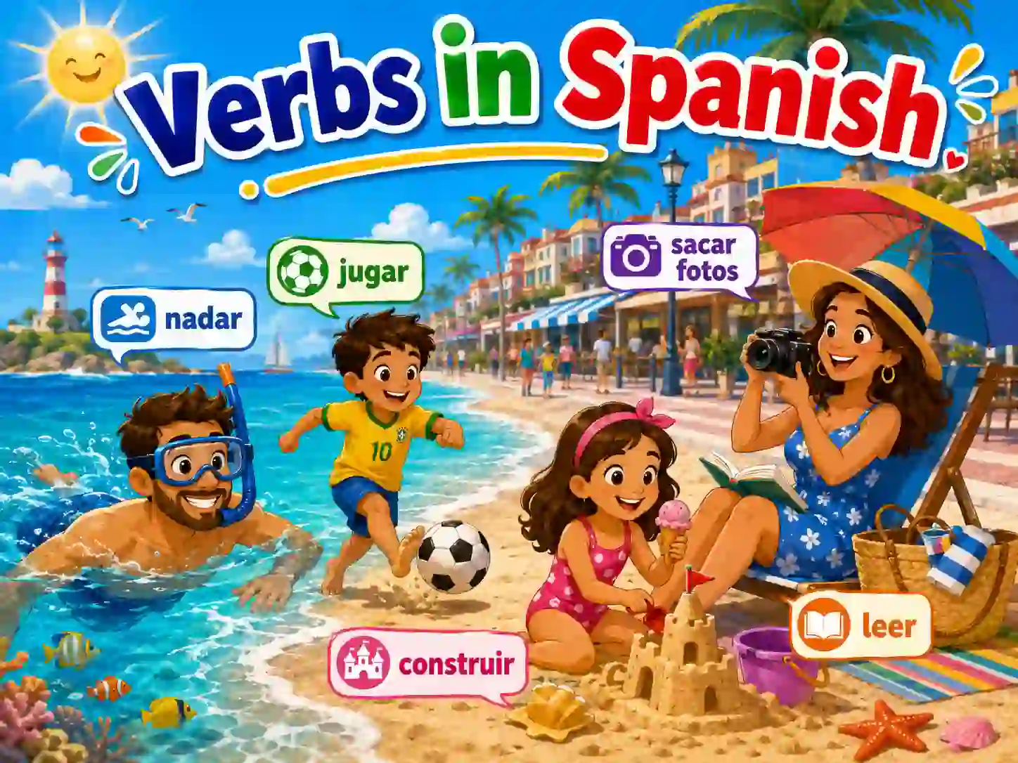 Spanish verbs grammar guide with regular irregular reflexive modal auxiliary and non-finite forms