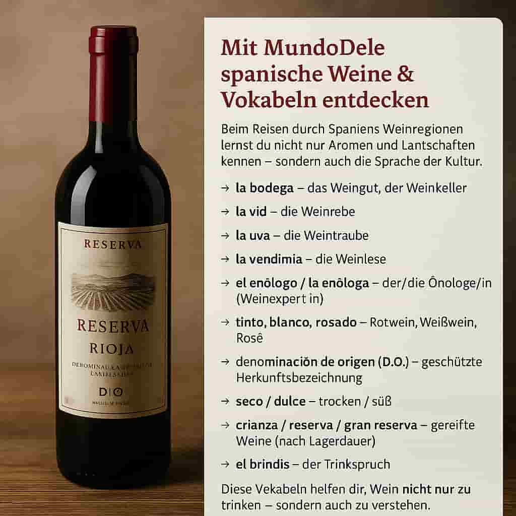 Mit MundoDele spansche Weine & Vokabeln entecken Mit MundoDele spansche Weine & Vokabeln entecken