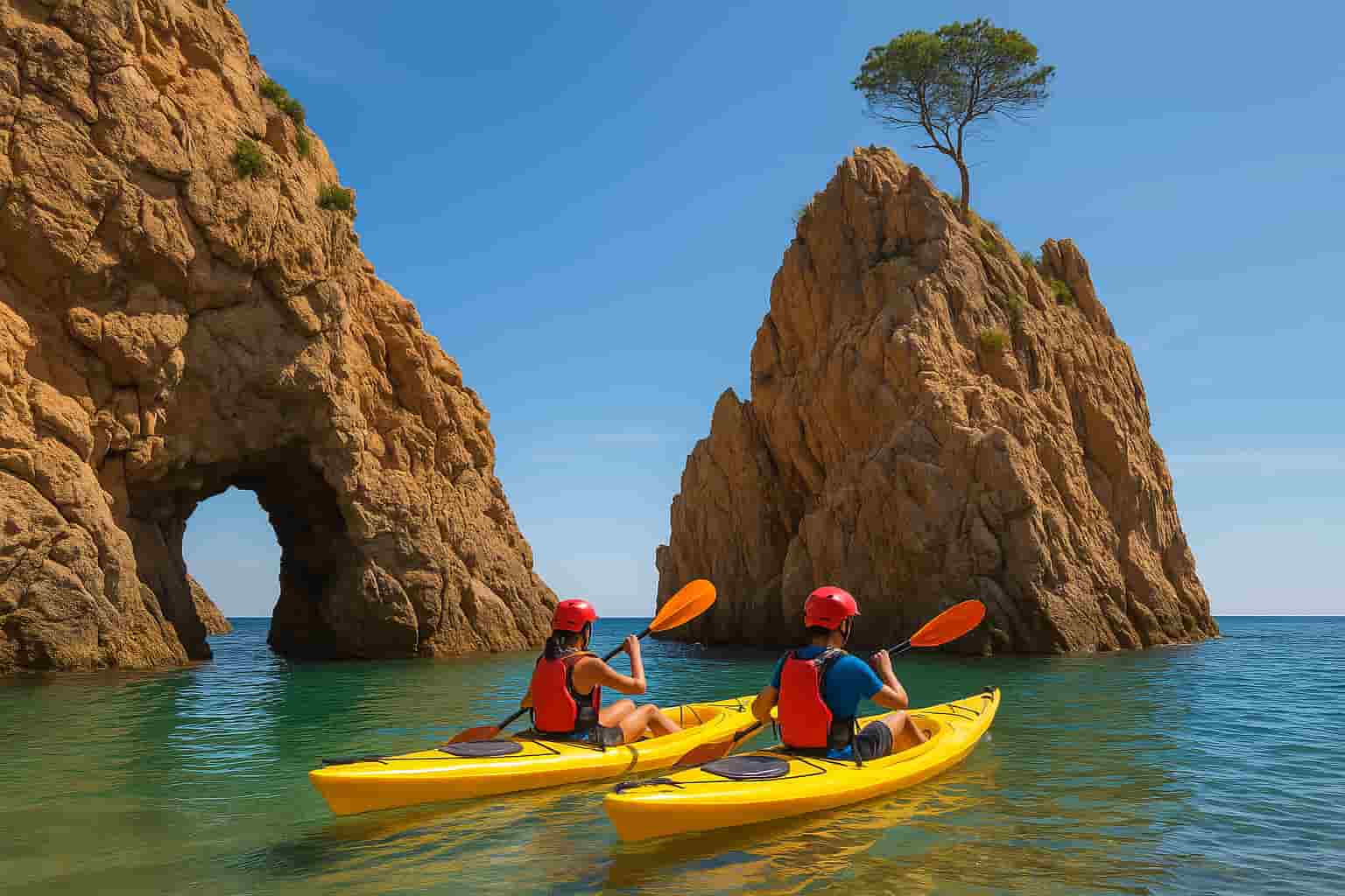 Platja d'Aro 1 Kajaktour an der Küste von Platja d’Aro