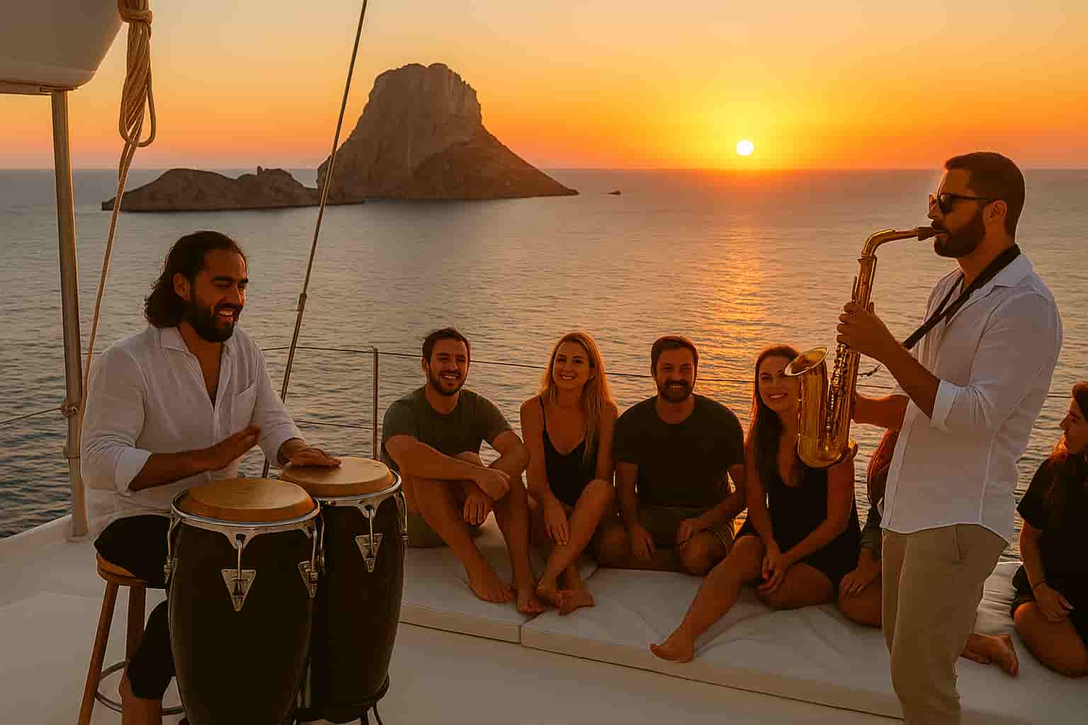 Sant Antoni bei Sonnenuntergang – Bootstour auf Ibiza