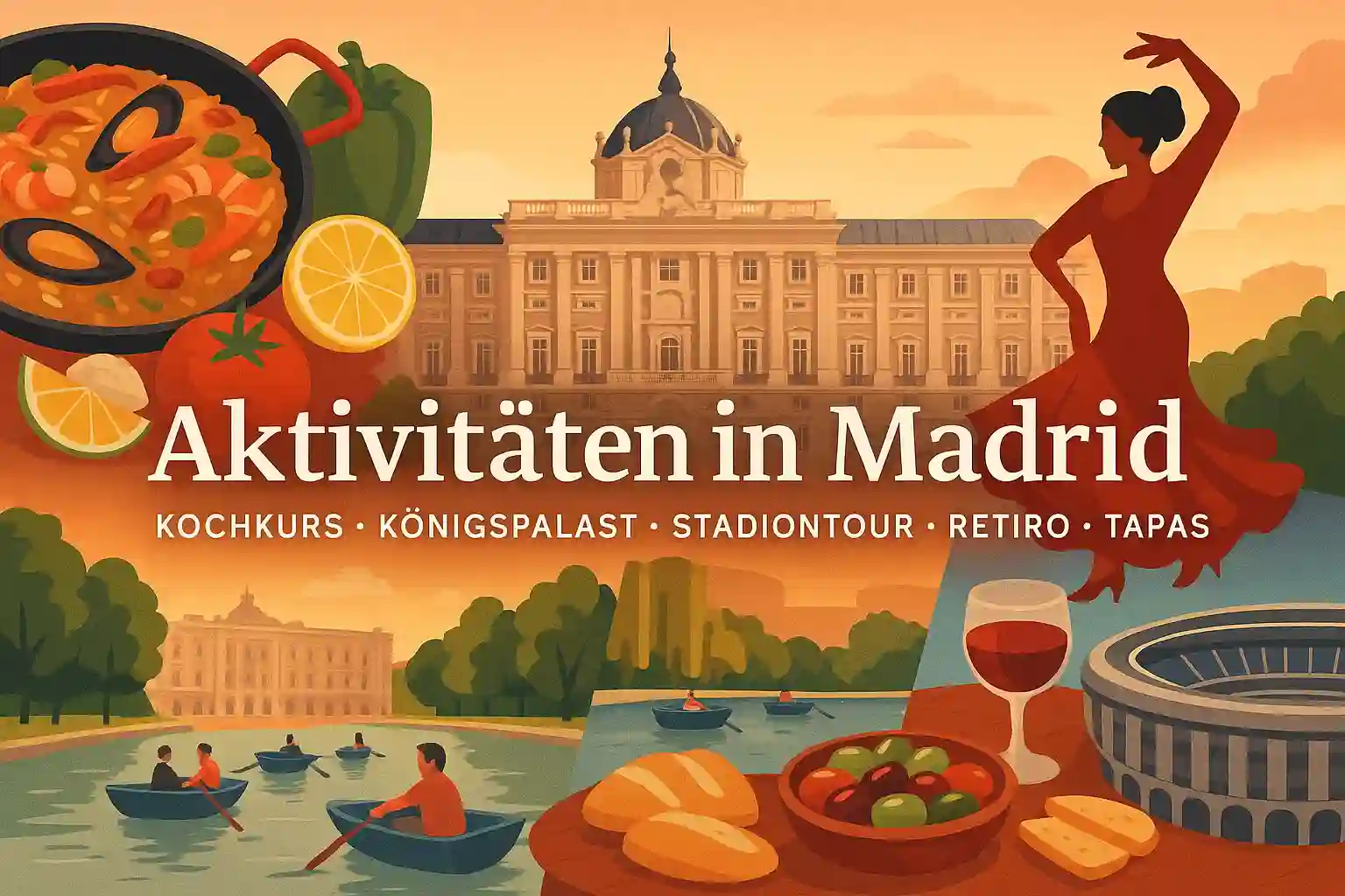 Aktivitäten in Madrid – Erlebnisse auswählen & buchen Aktivitäten in Madrid – Kochkurs, Flamenco, Bernabéu, Food Tour, Rooftops