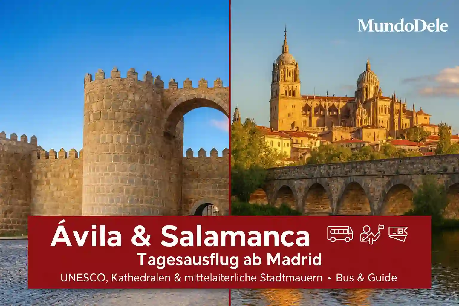 Ávila & Salamanca entdecken – Stadtmauer & Universität Ávila & Salamanca Tagesausflug ab Madrid – Stadtmauer und Universitätsviertel
