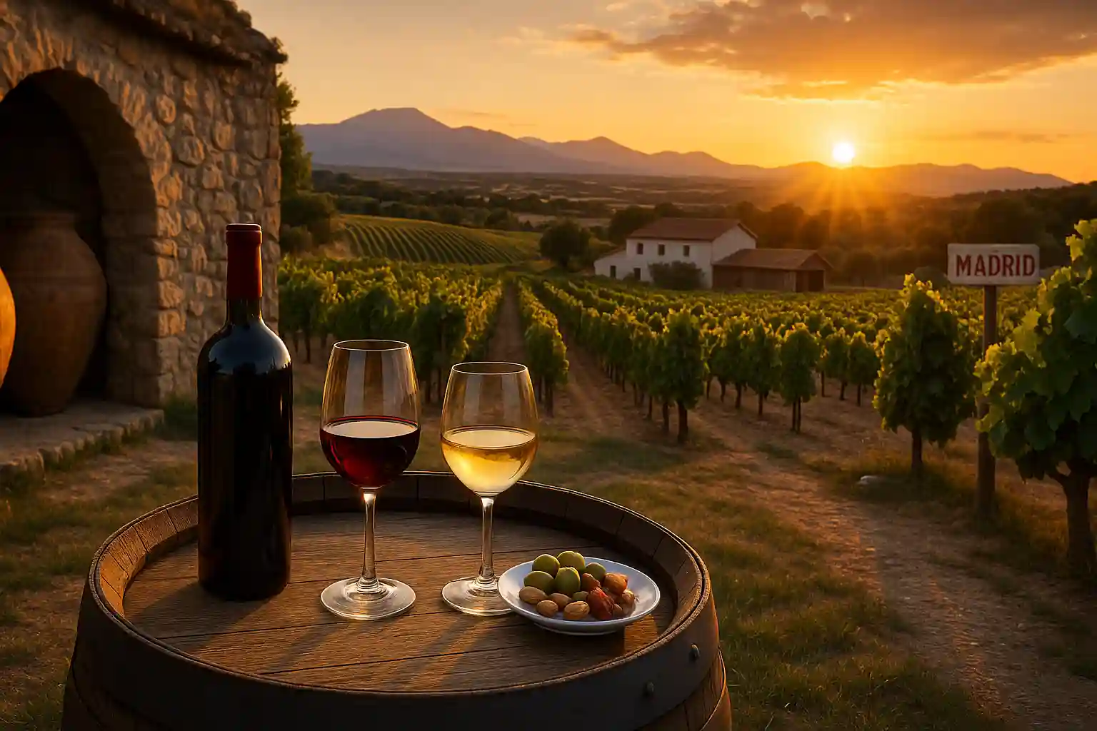 Weintour ab Madrid – 3 Weingüter mit Verkostung Weintour ab Madrid – Weinberge und Bodegas in der Region Madrid