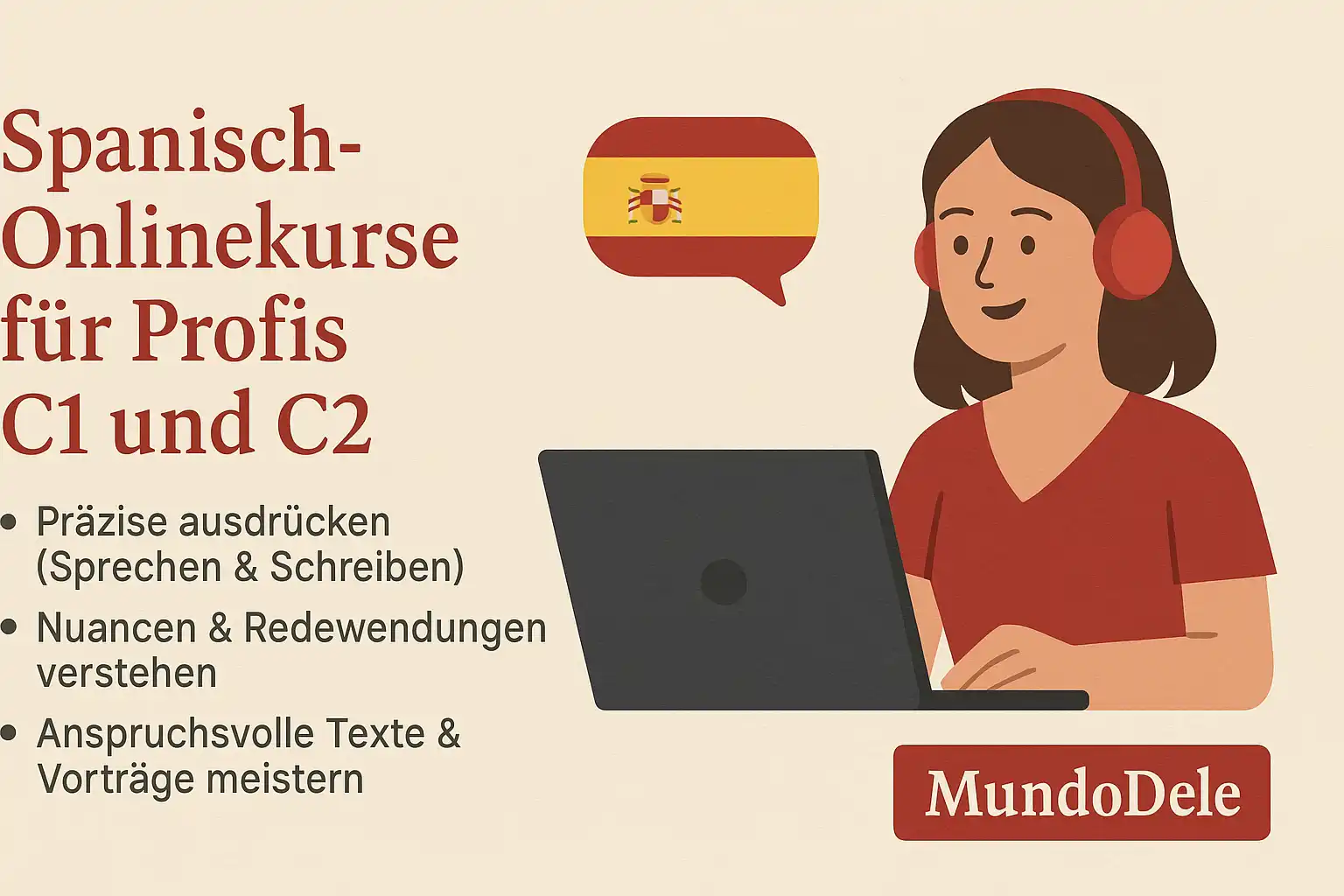 Profis 1 Spanisch-Onlinekurse für Profis – C1 & C2: präzise kommunizieren, nuanciert schreiben