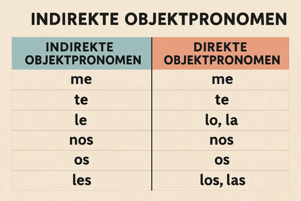 Indirekte und direkte Objektpronomen im Spanischen